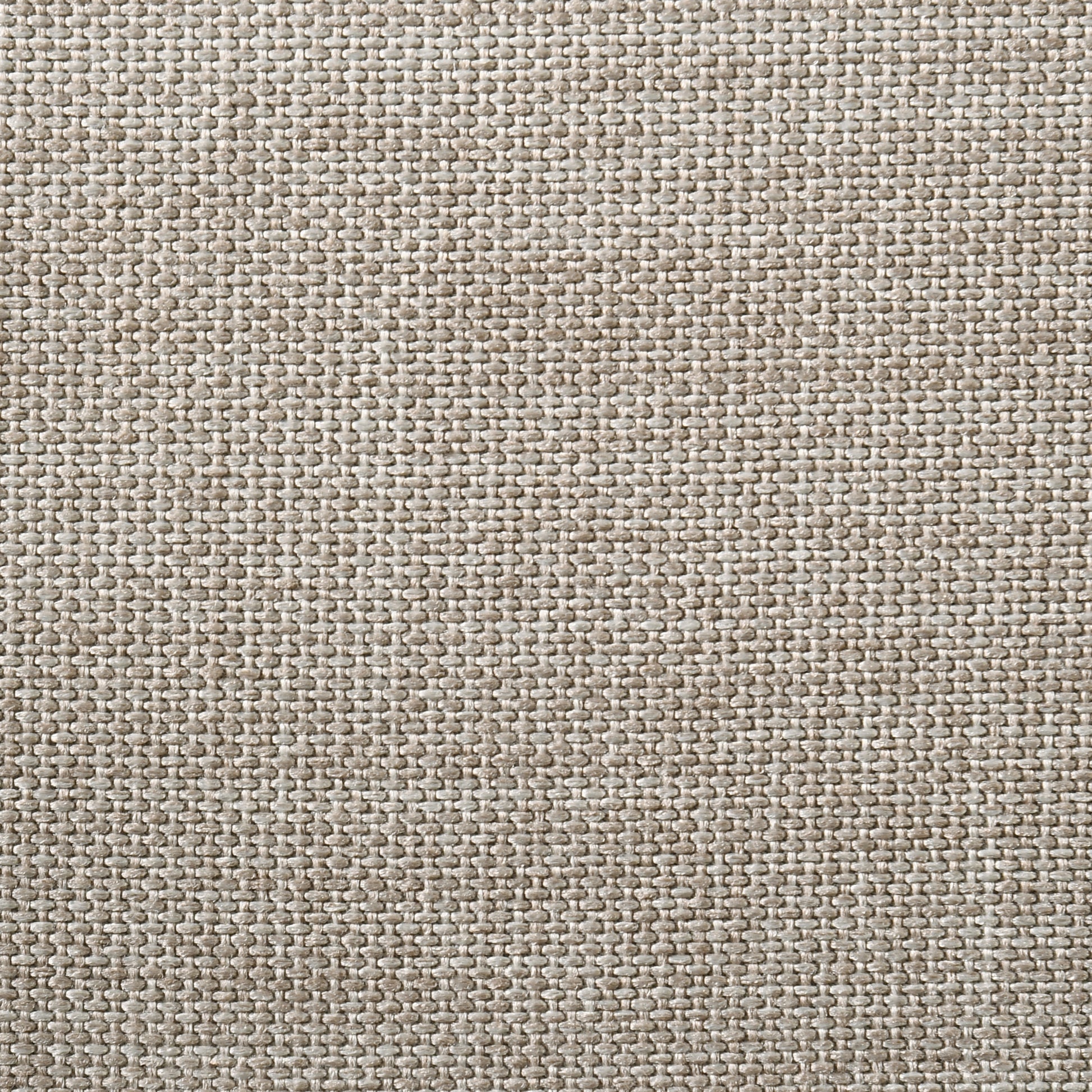 Closeup of textured beige linen fabric showcasing a subtle basket weave pattern for upholstery