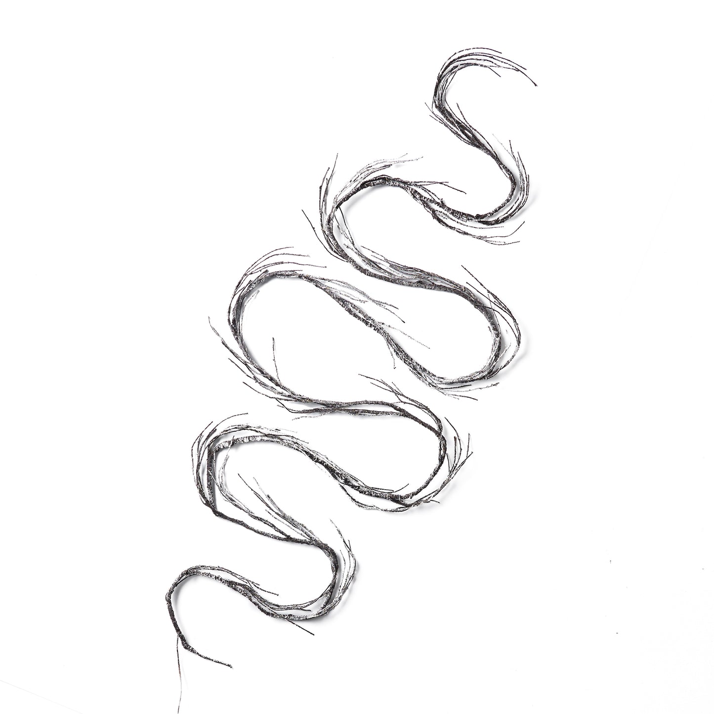 Sparkling silver glitter branch garland perfect for festive holiday decor