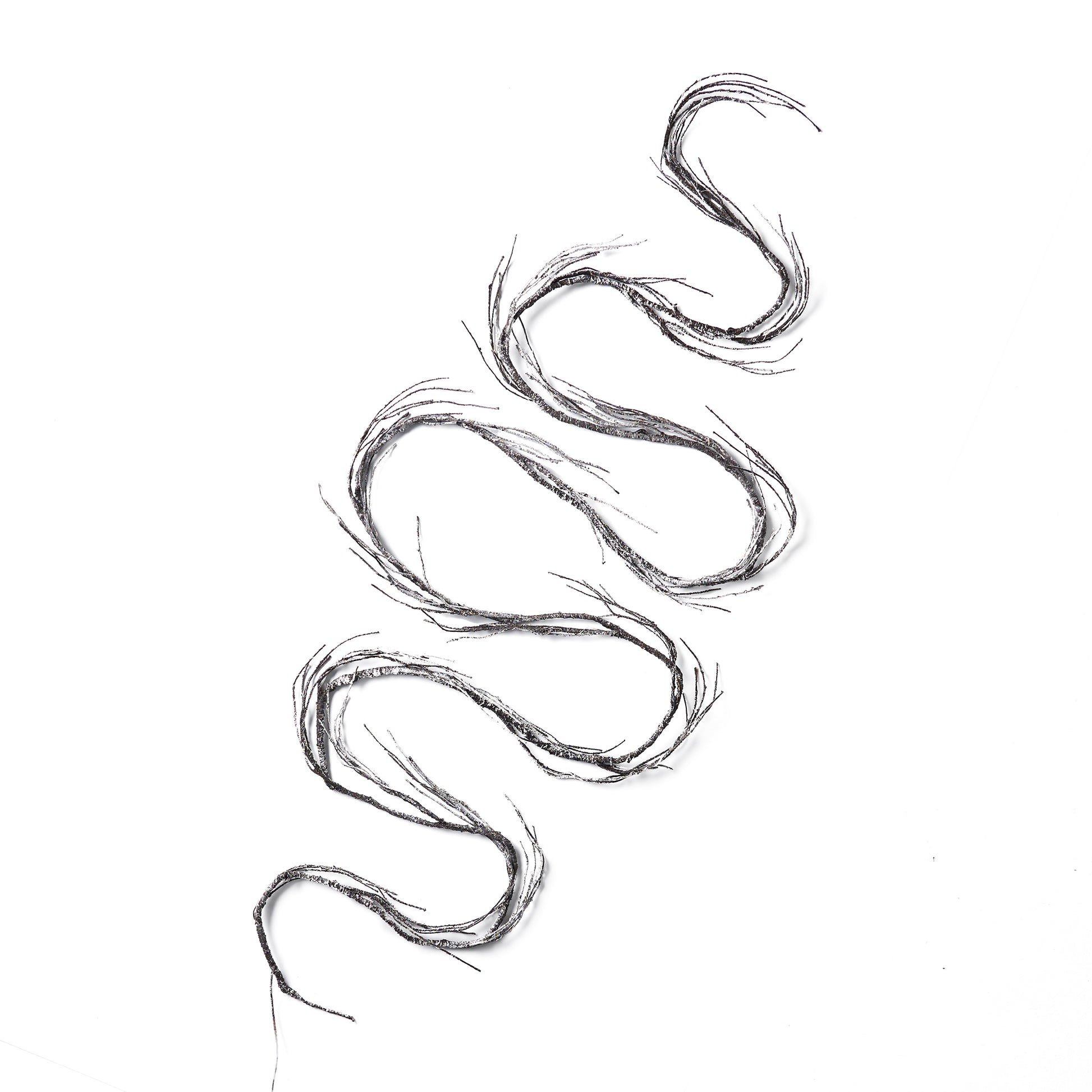 Sparkling silver glitter branch garland perfect for festive holiday decor