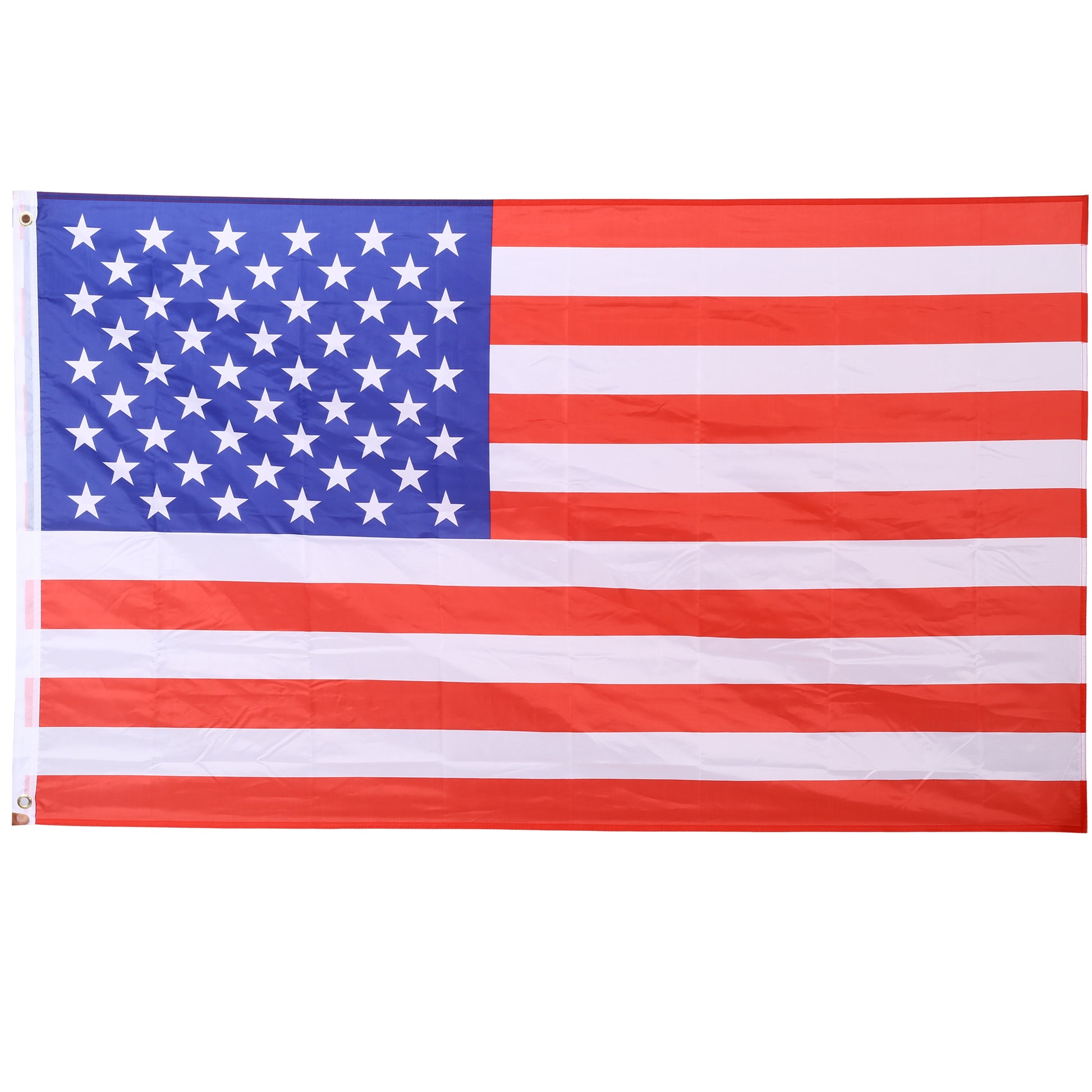 Vibrant US flag with  white stars on a blue field and  red and white stripes