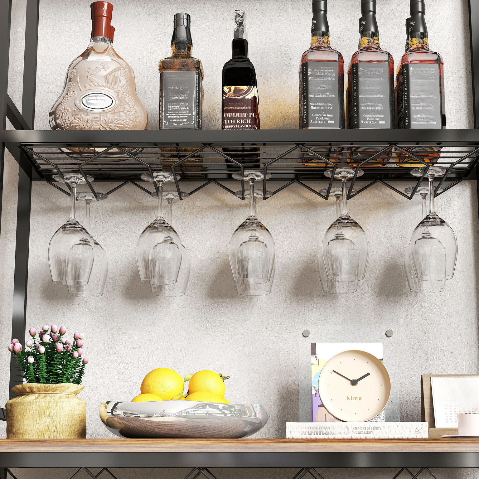 Elegant ml cognac bottle with intricate etched design perfect for a home bar