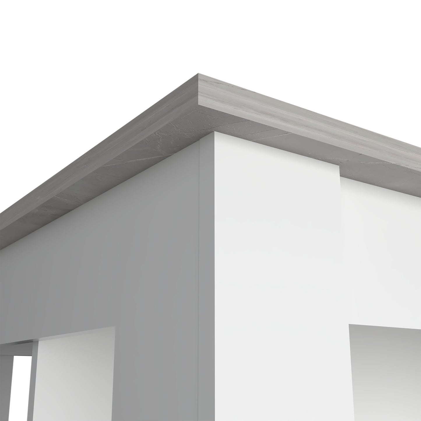 Textured gray concrete beam