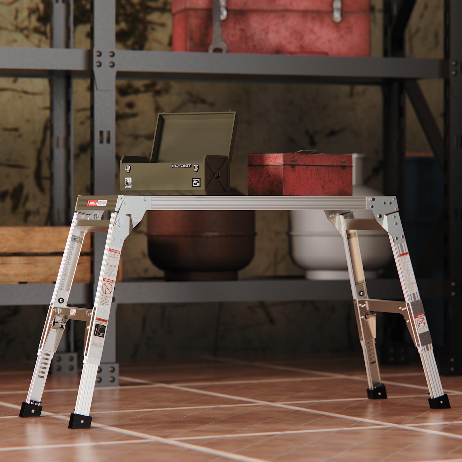 Heavyduty aluminum scaffold perfect for DIY projects and professional use