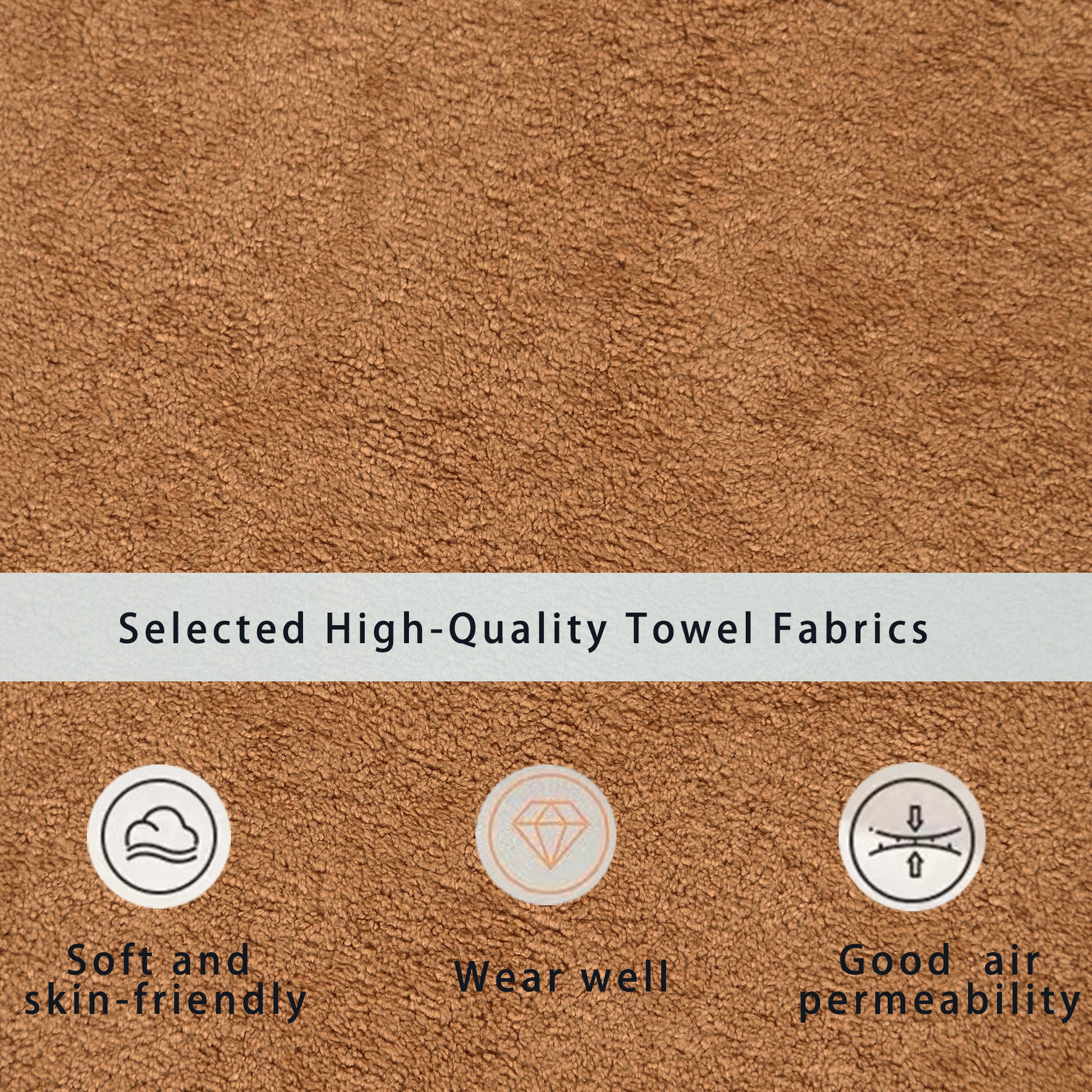 Brown textured fabric showcasing soft skinfriendly towel material