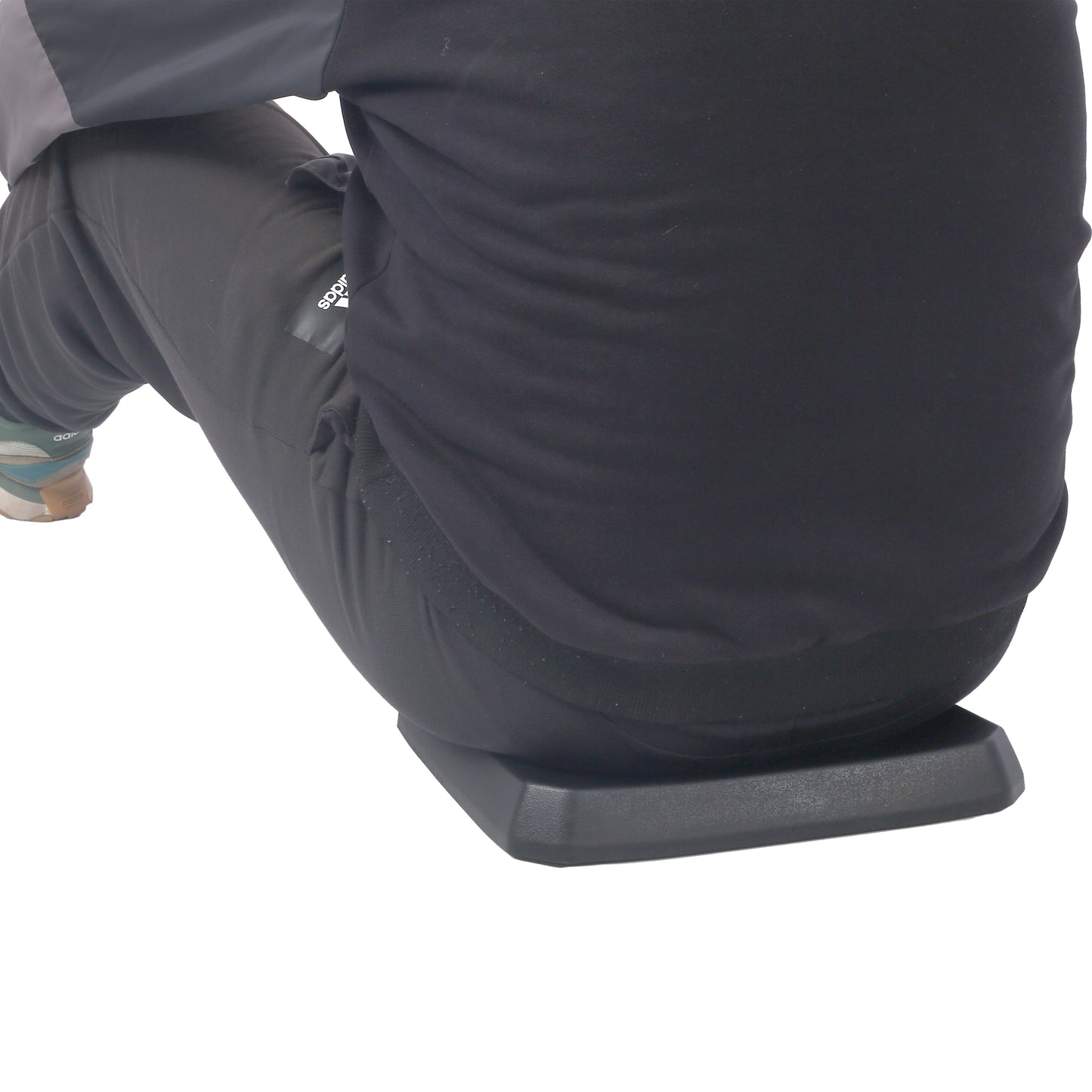 Black textured portable car creeper seat with padded sides for comfort