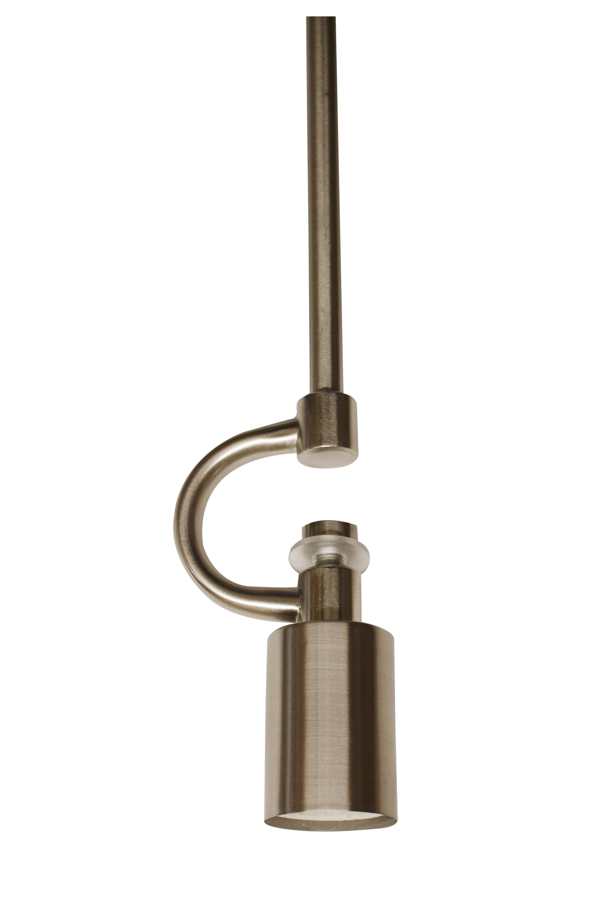 Brushed nickel ceiling fan downrod with connecting hook minimalist design