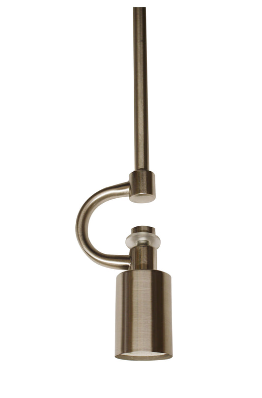 Brushed nickel ceiling fan downrod with connecting hook minimalist design