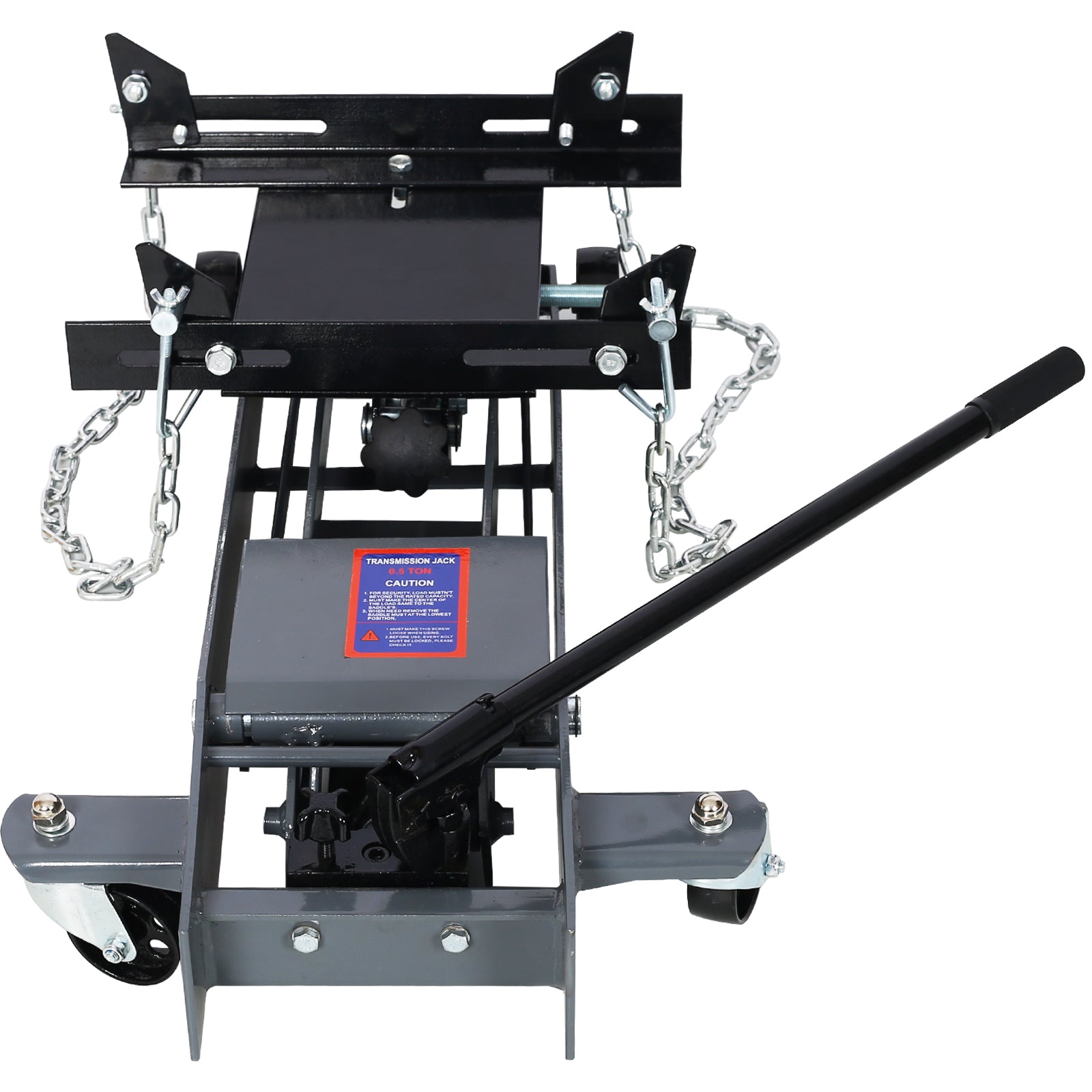 Heavyduty  ton hydraulic transmission jack with adjustable chains and wheels
