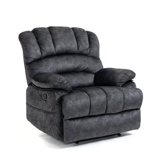 TREATLIFE HOME Large Manual Recliner Chair in Fabric for Living Room, Oversized Design, Dark Gray