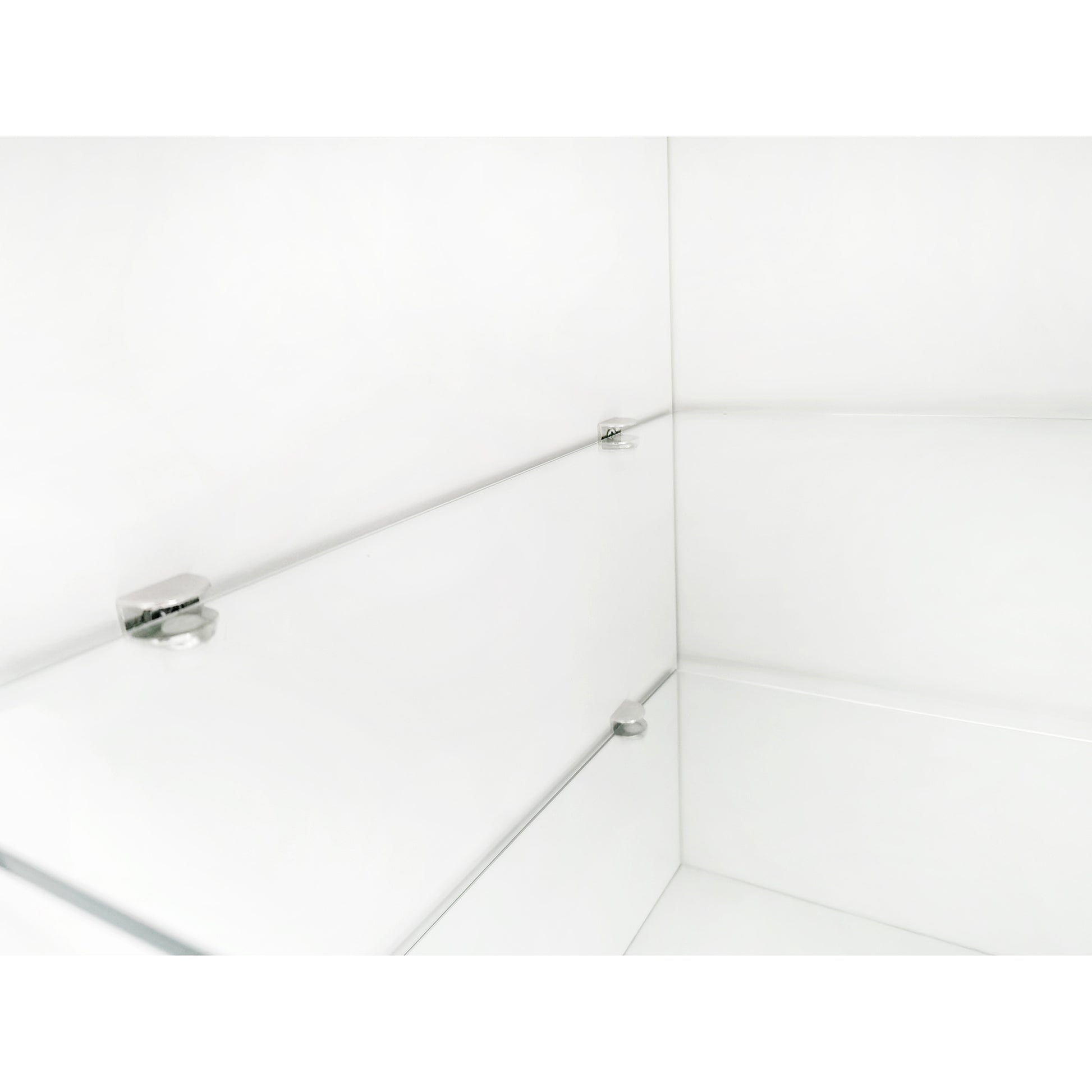 Chrome shelf support bracket for glass shelves sleek and modern design