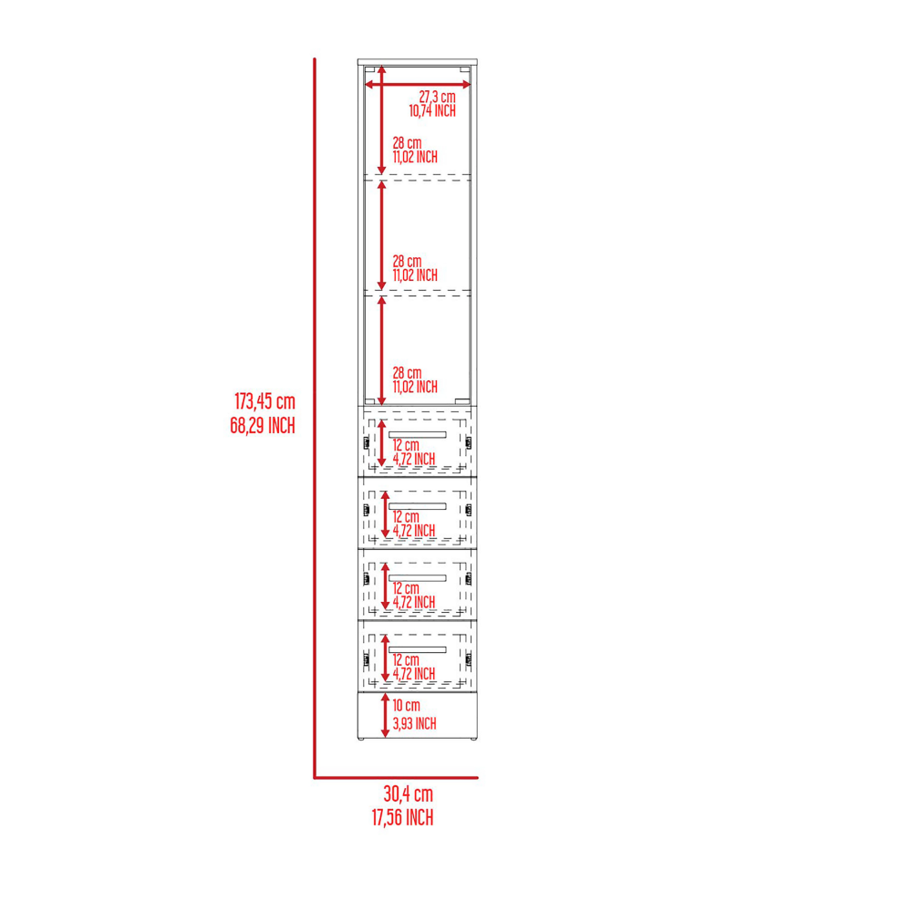 Tall cabinet dimensions  cm height  cm width white finish
