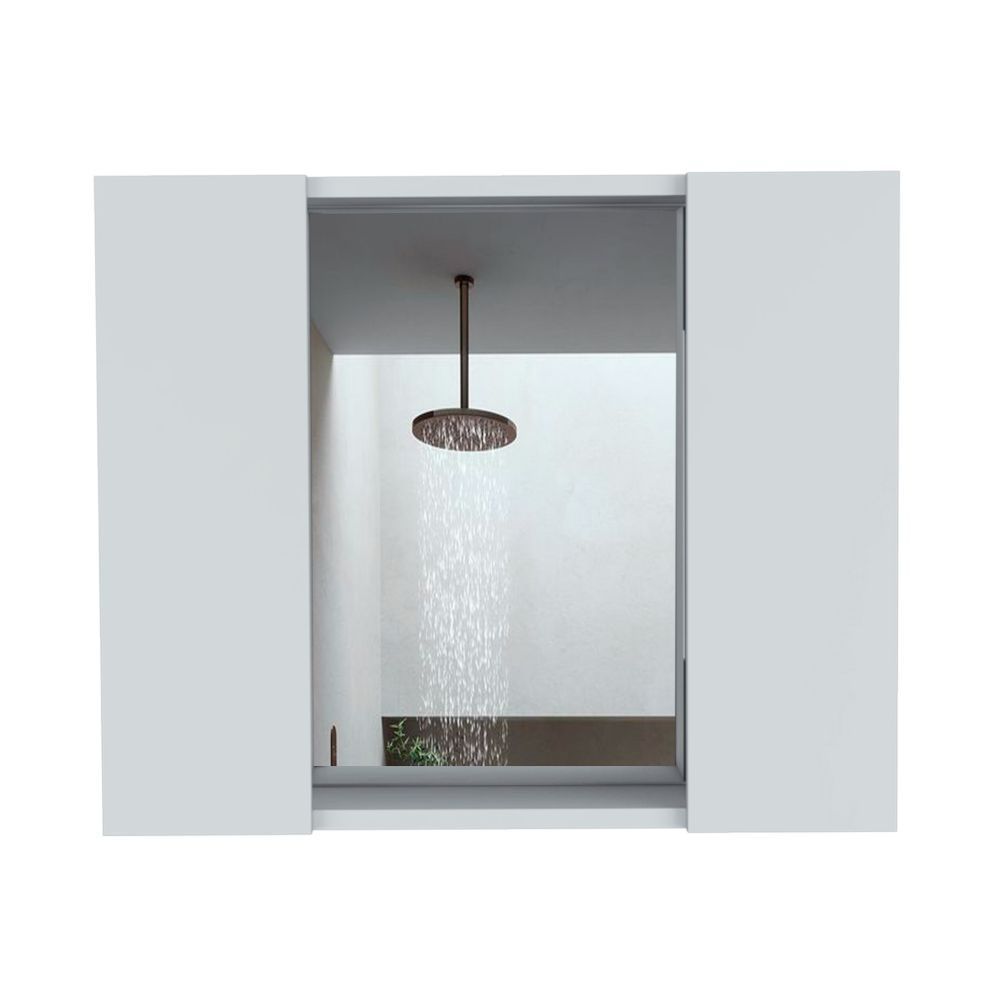 Modern bronze ceiling shower head with water flowing for a luxurious bathroom experience
