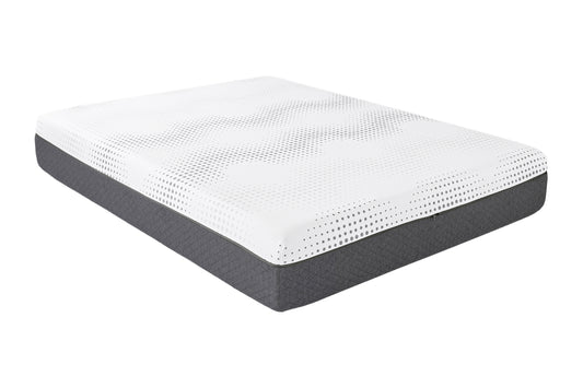 White and gray king size mattress with pixelated pattern ideal for modern bedrooms