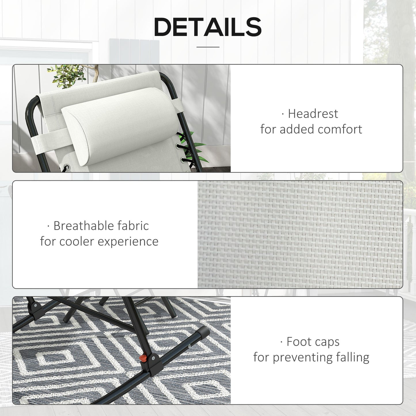 White recliner chair headrest for enhanced comfort and support