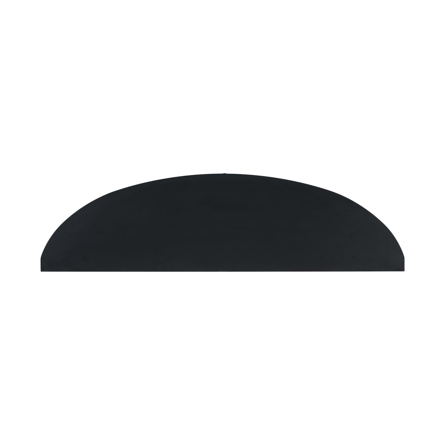 Sleek black halfmoon shelf for modern wall decor