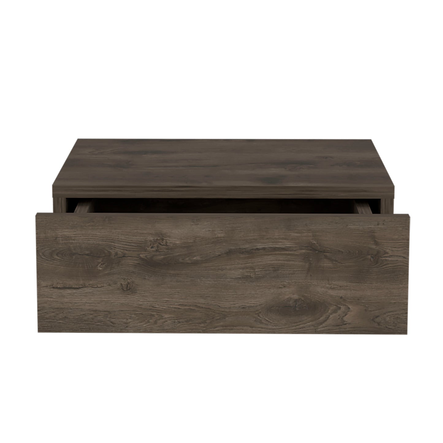 Dark wood grain drawer with open compartment modern bedroom furniture