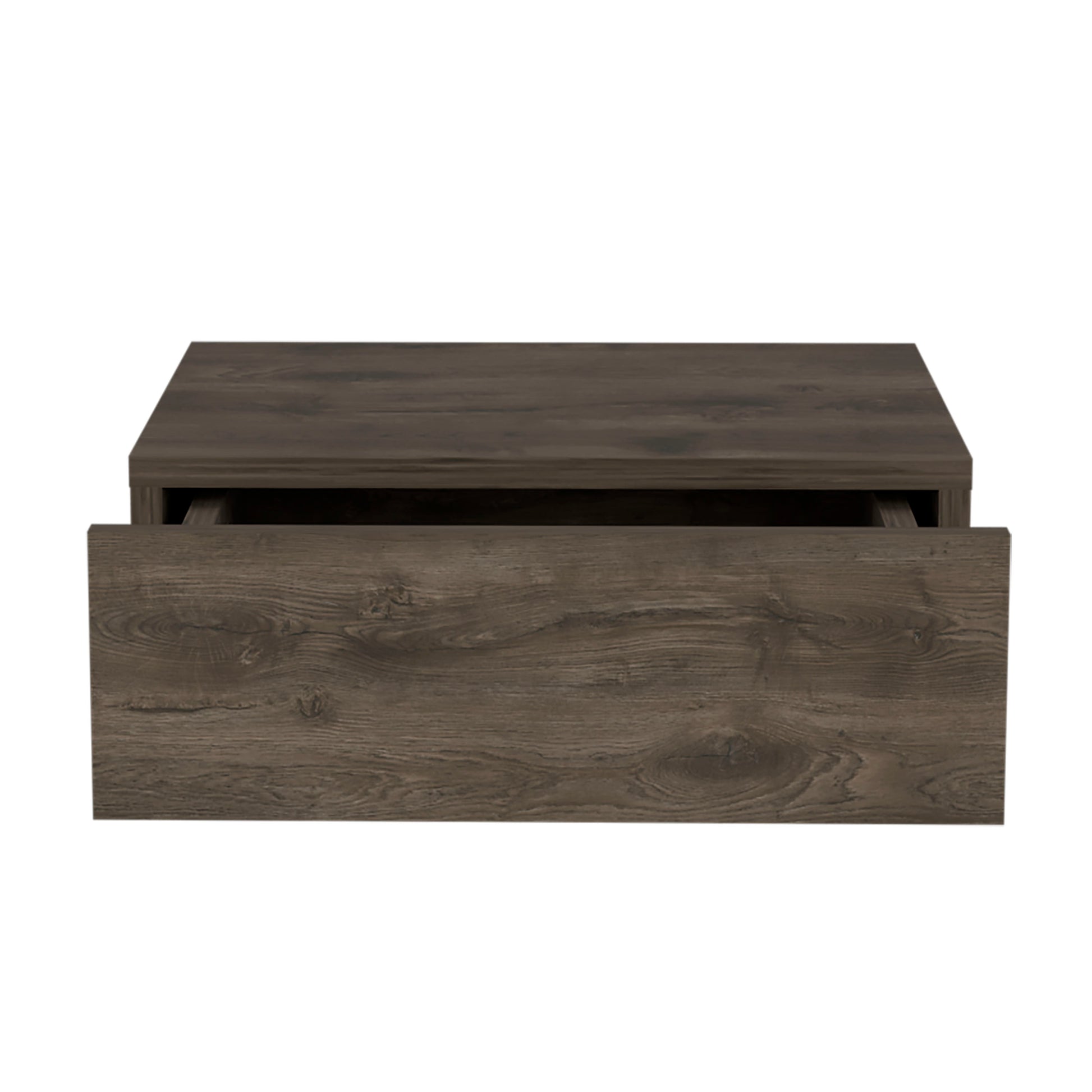 Dark wood grain drawer with open compartment modern bedroom furniture