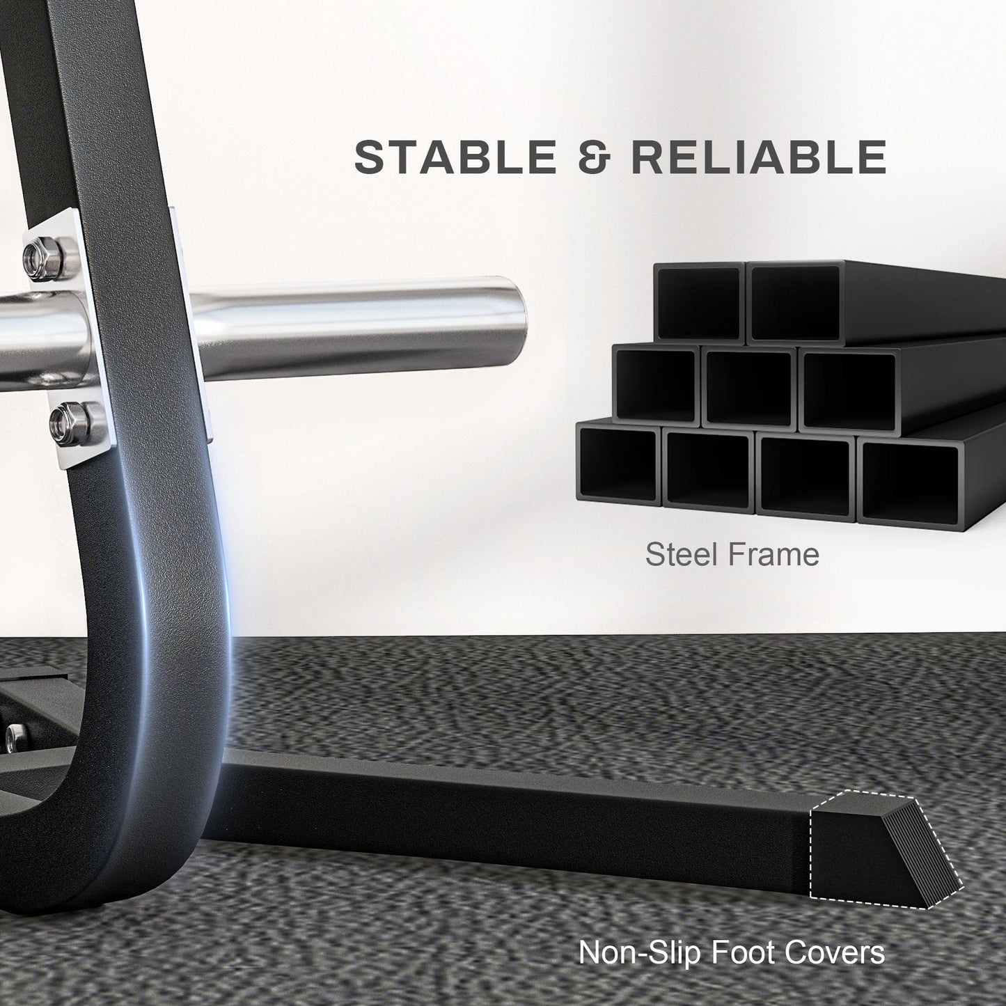 Durable black steel frame tubing for strong equipment support