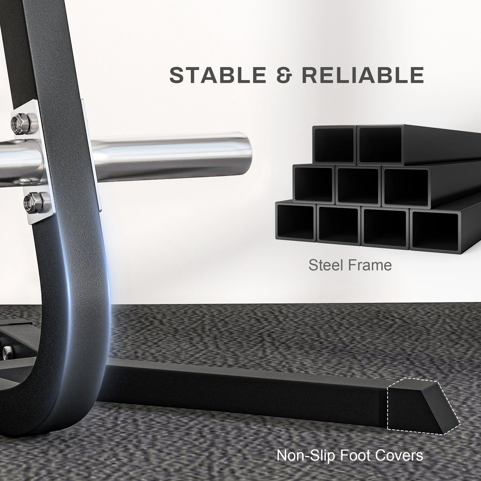 Durable black steel frame tubing for strong equipment support