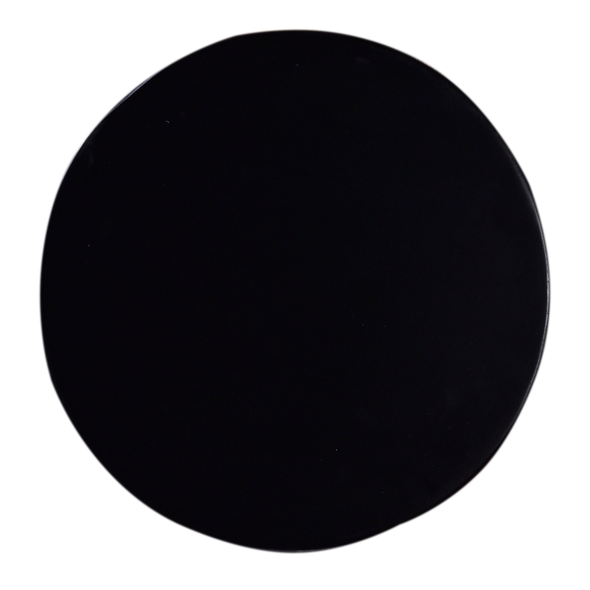 Sleek black circular lid perfect for sealing jars and containers