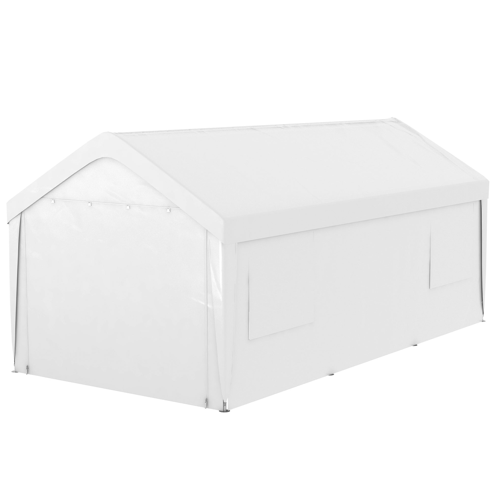 White heavy duty party tent with arched roof suitable for outdoor events