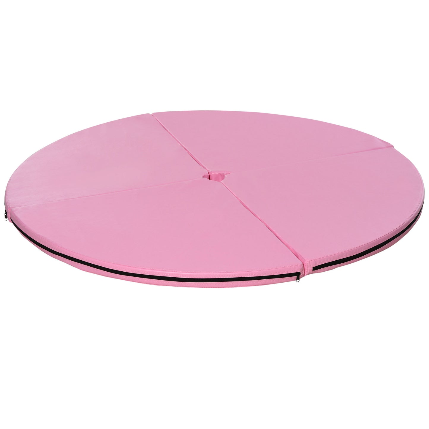 Pink round gymnastics mat with zipper  characters