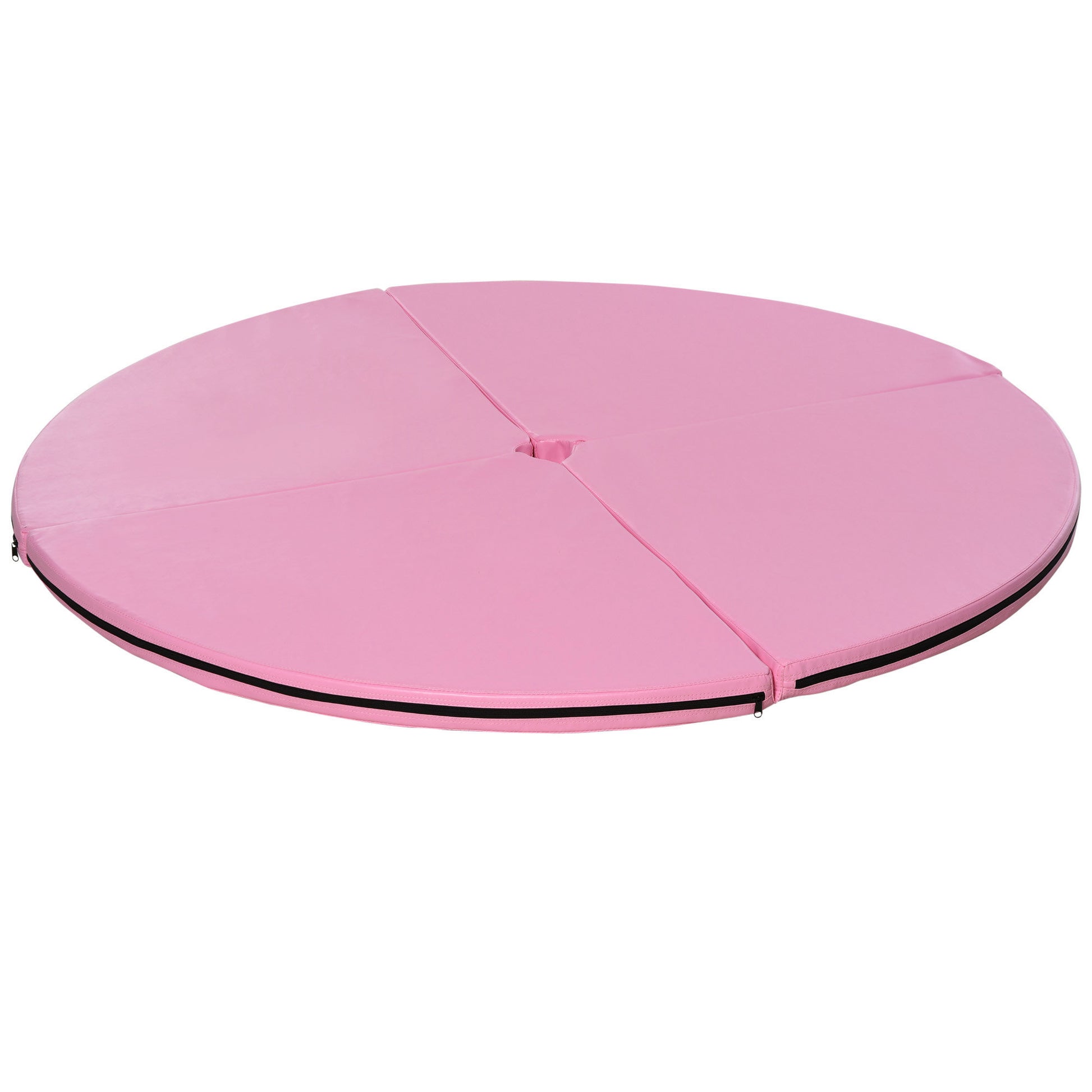 Pink round gymnastics mat with zipper  characters
