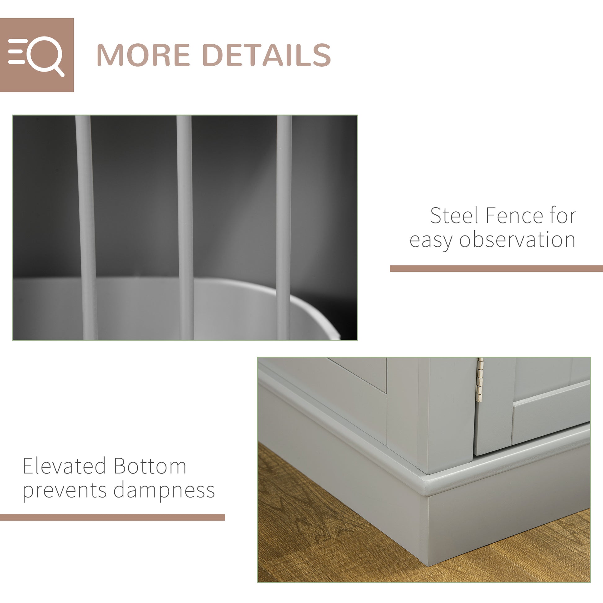 Closeup of white vertical bars on a gray background possibly a fence or enclosure