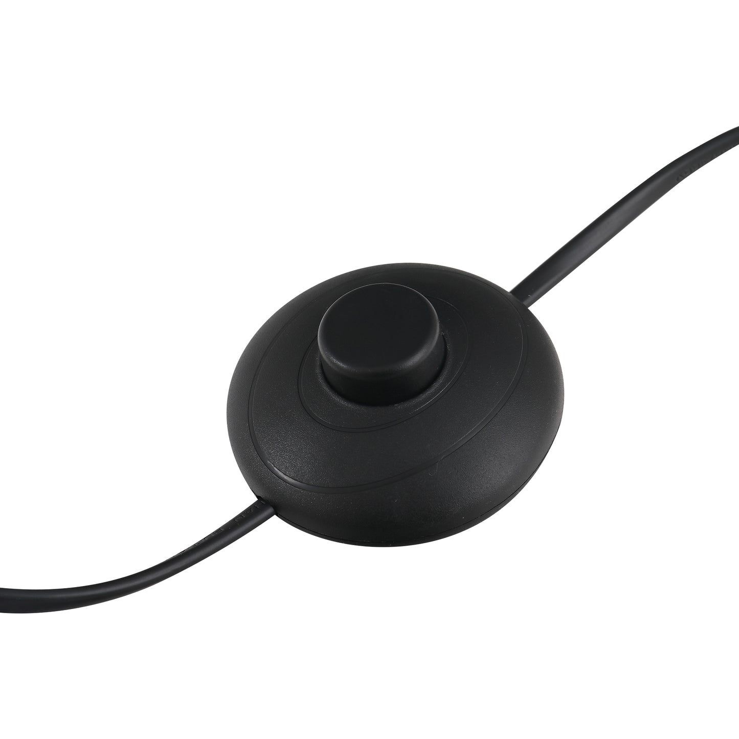 Black round floor lamp foot switch with attached power cord