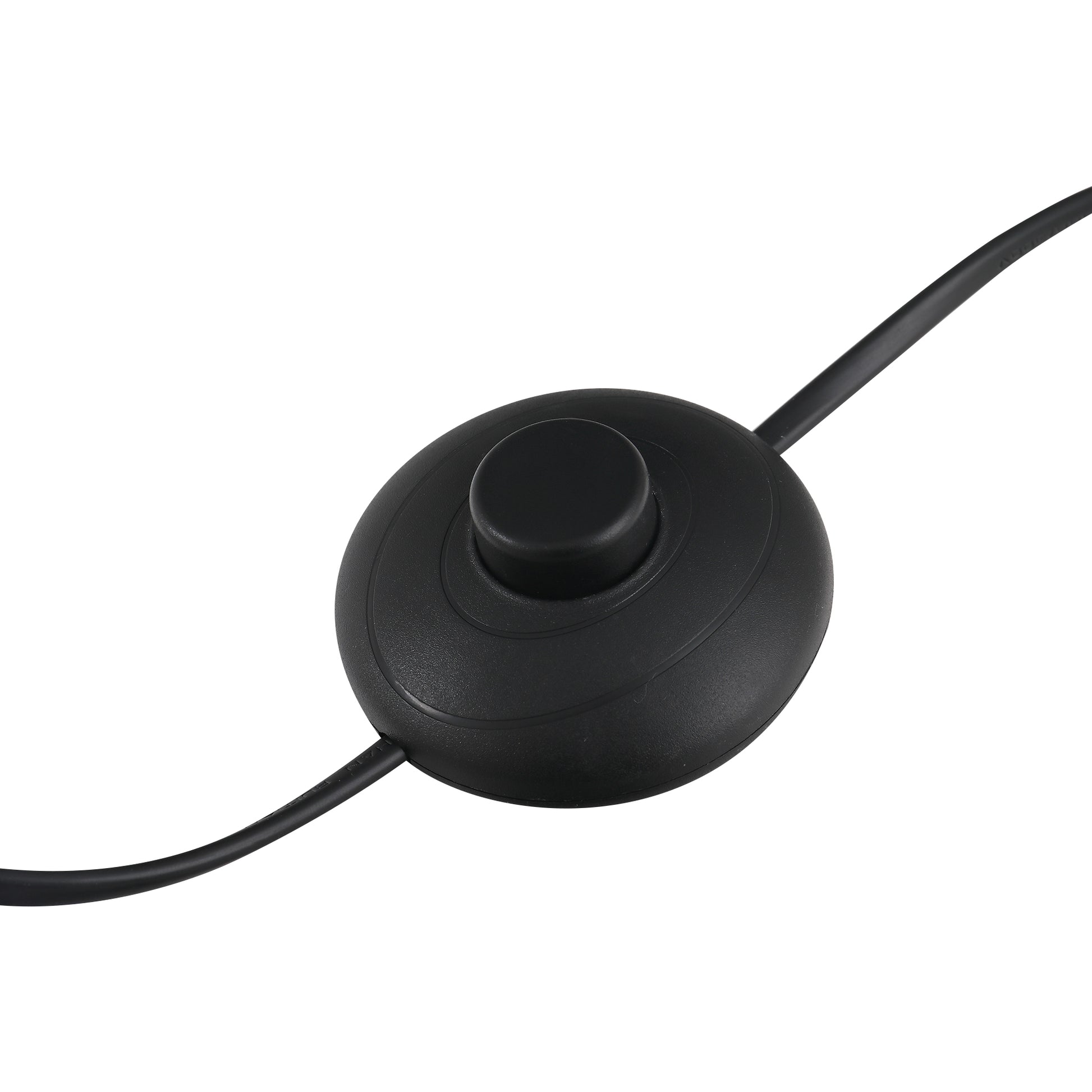 Black round floor lamp foot switch with attached power cord