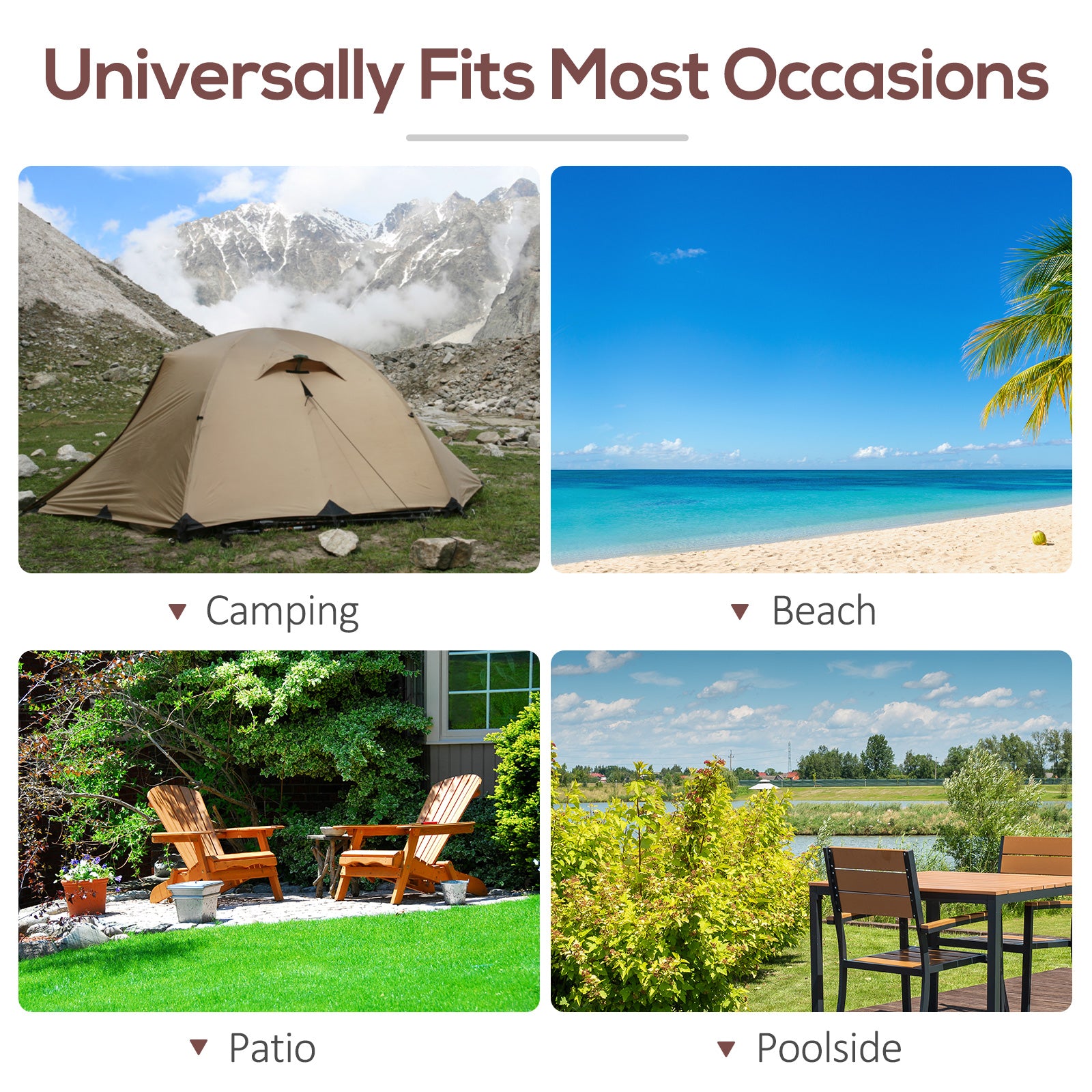 Tan fourseason camping tent set up on a rocky mountainous terrain under a cloudy sky