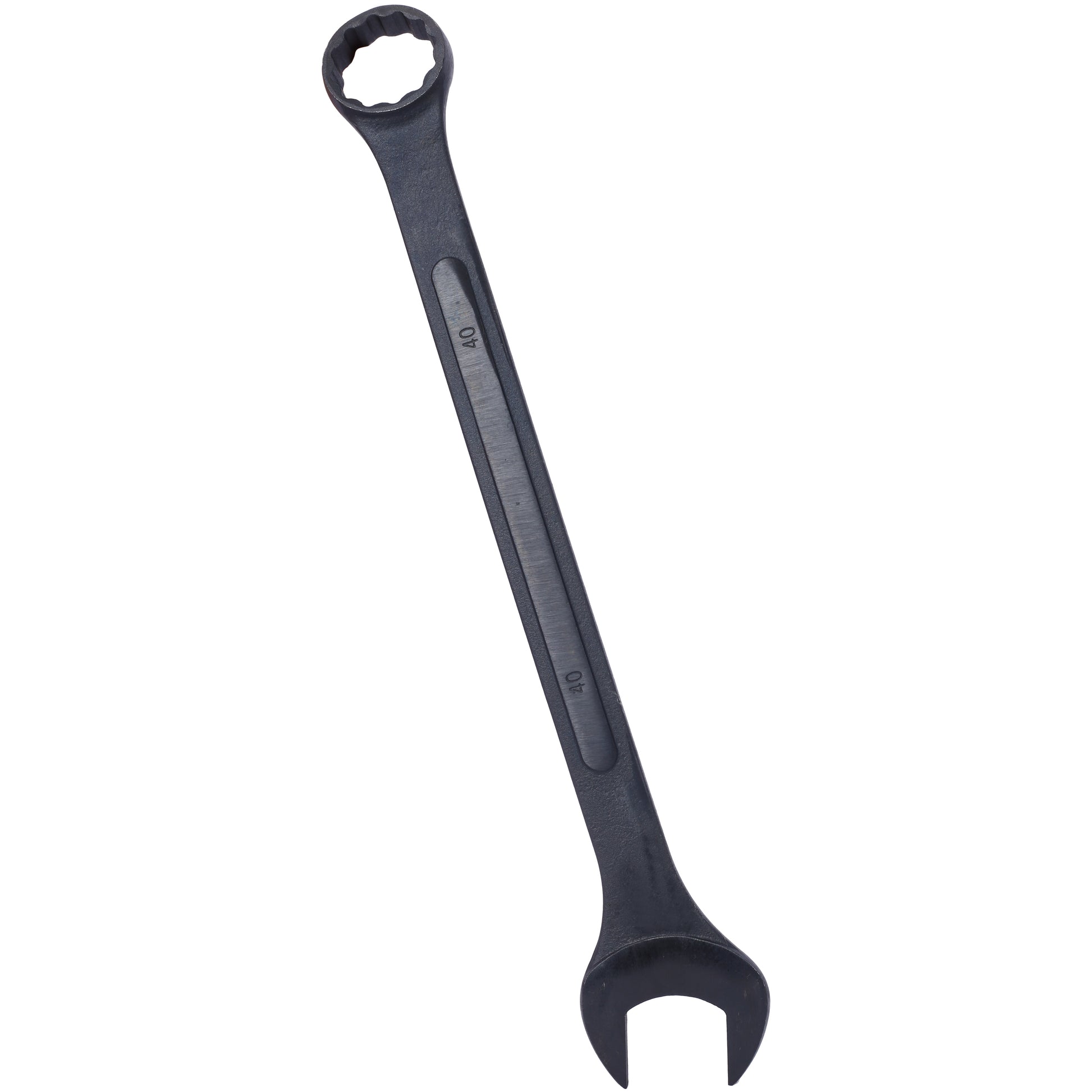 Dark gray combination wrench with mm size marking