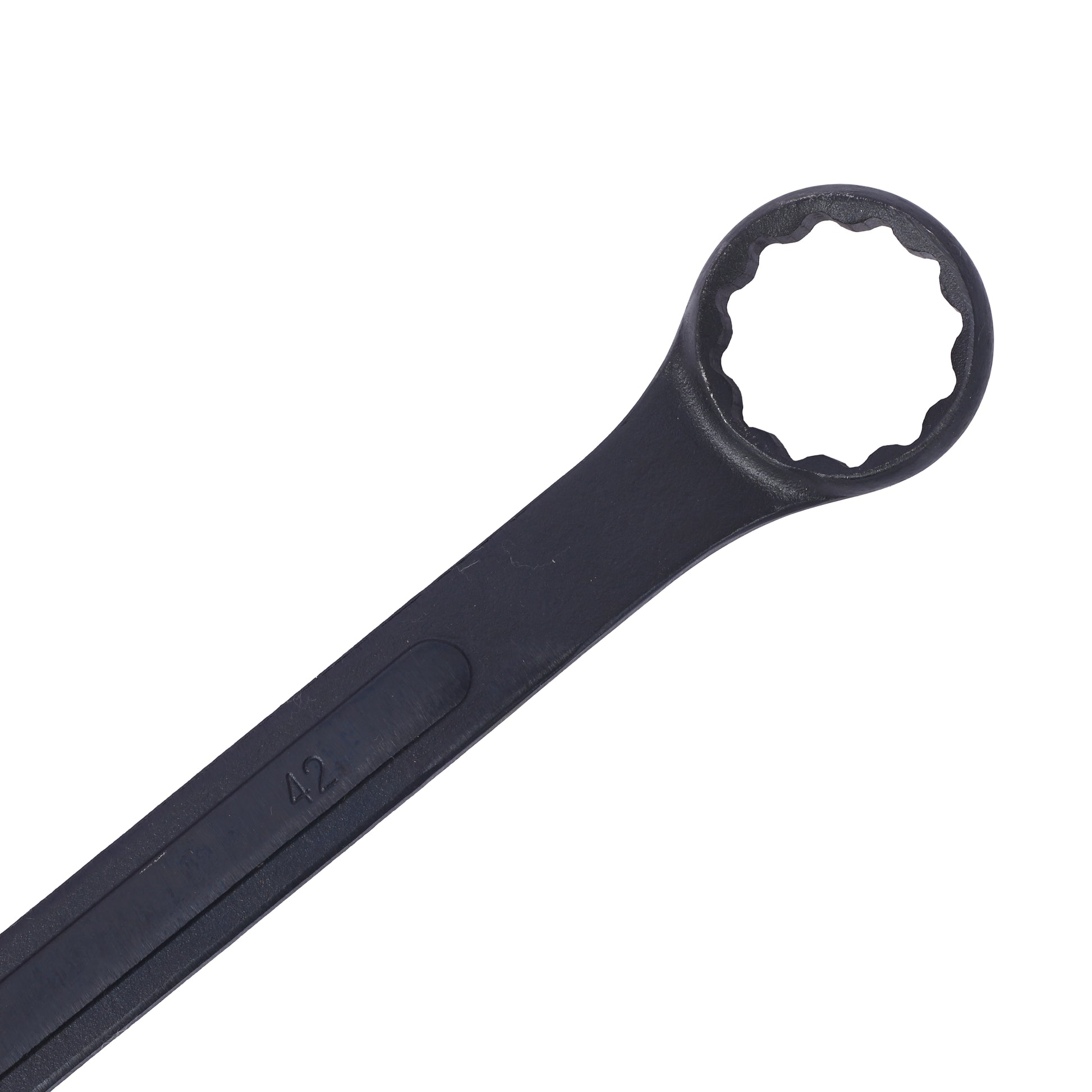 Heavyduty black steel ring spanner size  for industrial applications