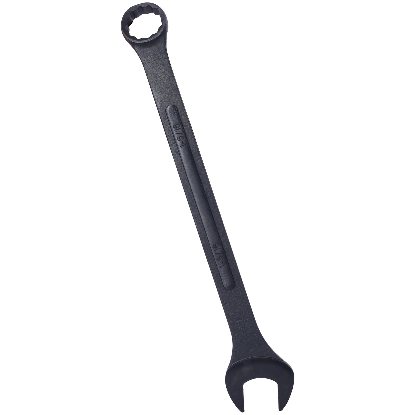 Black  inch combination wrench with open and box ends