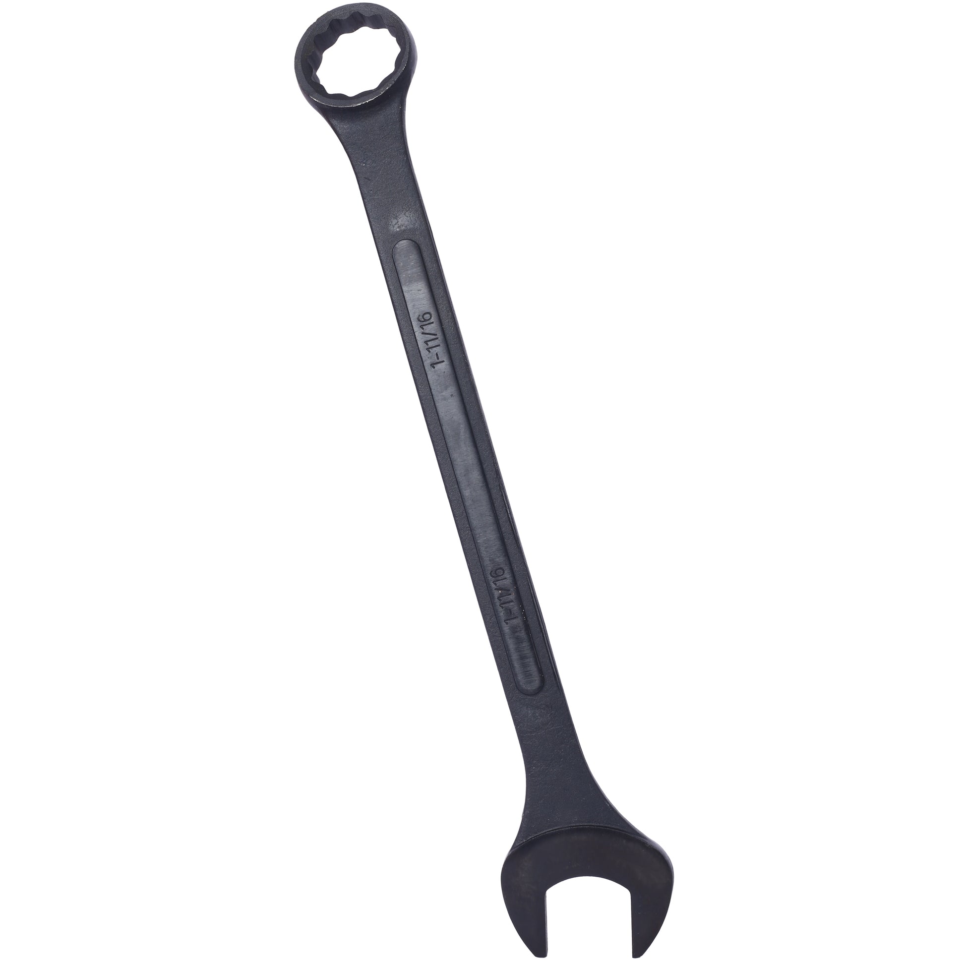 Black metal combination wrench  inch size for mechanical repairs