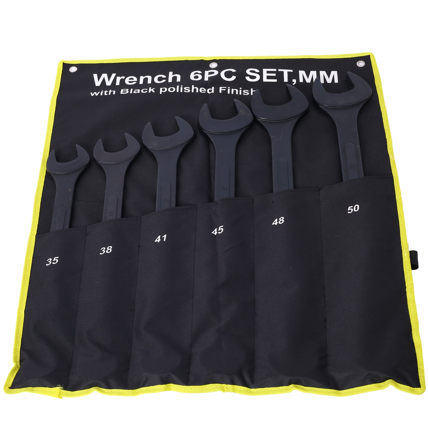 piece metric wrench set with black polished finish