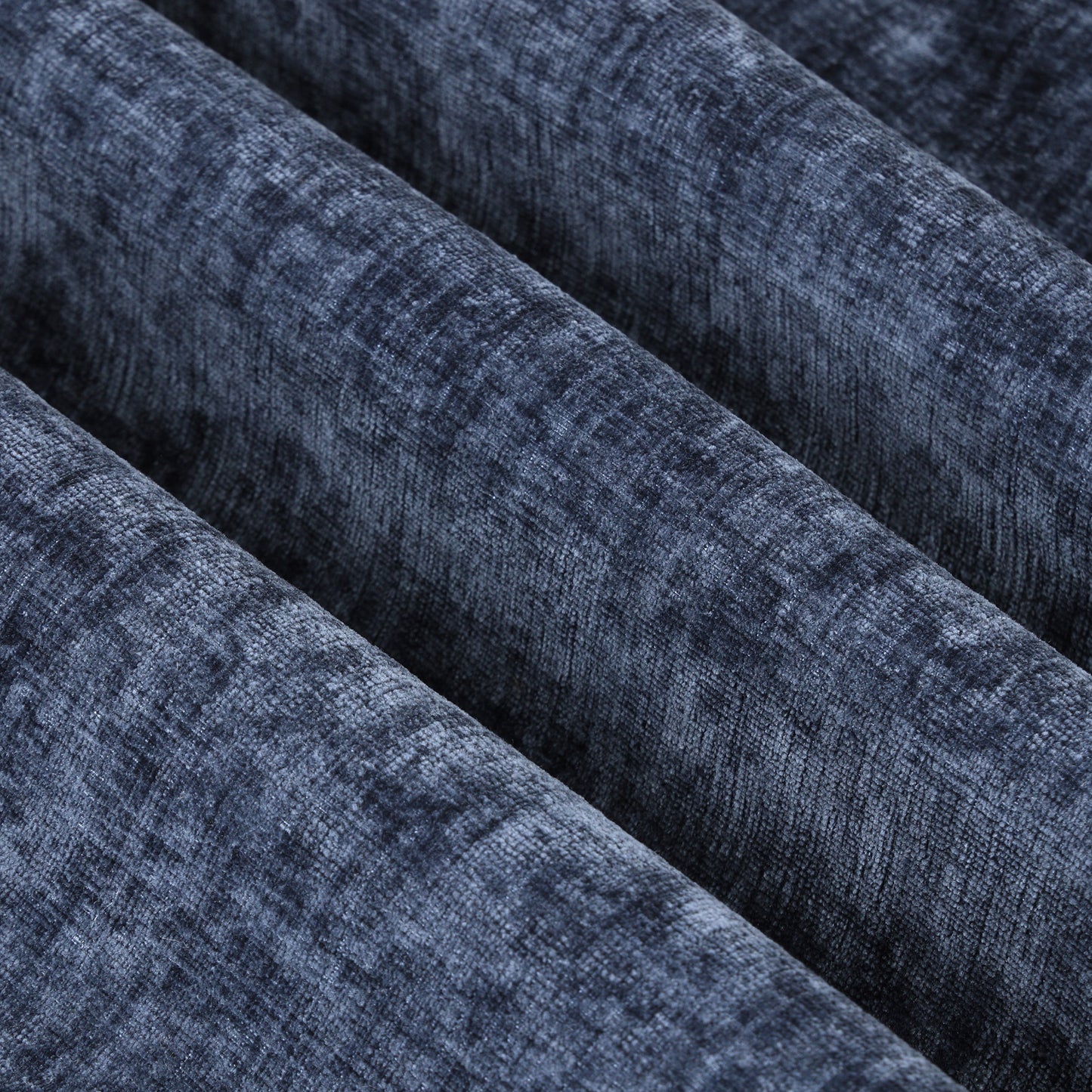 Deep navy velvet fabric with a subtle textured weave perfect for upholstery