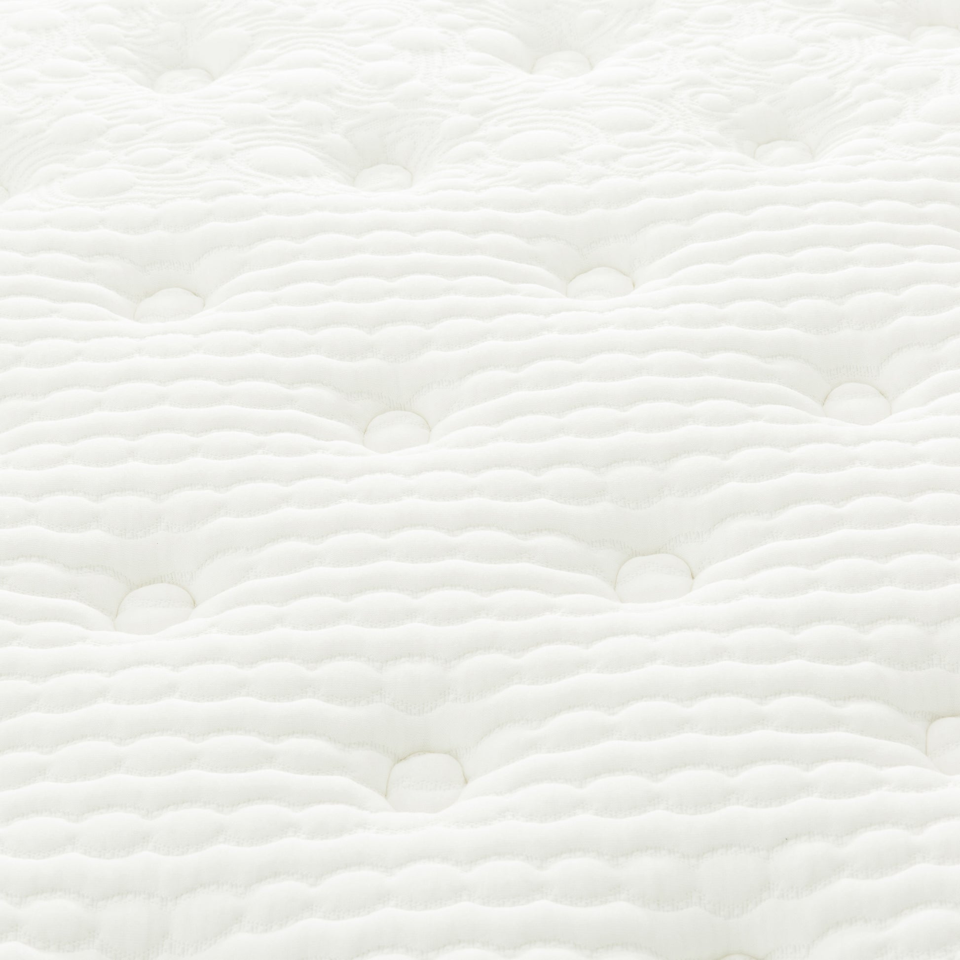 White quilted mattress fabric with plush comfort layer
