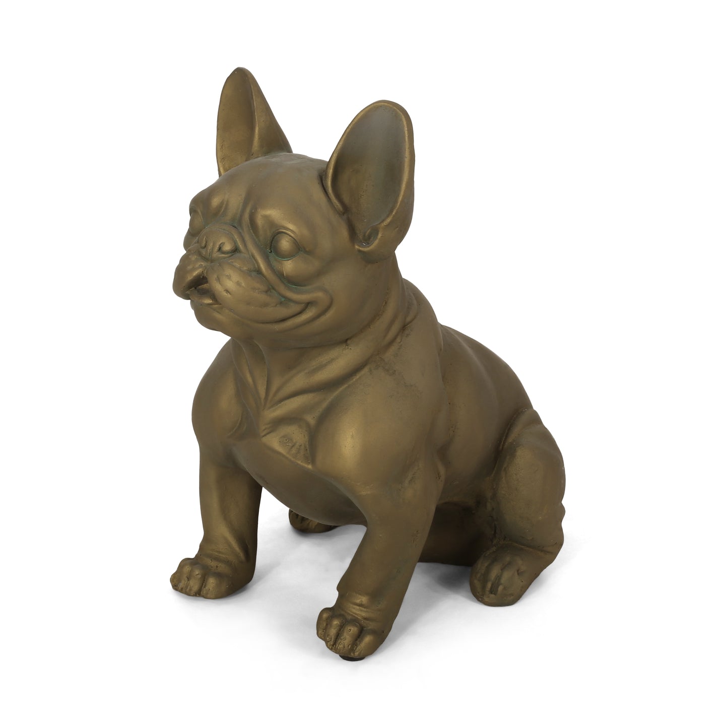 Bronze French Bulldog statue classic decorative dog sculpture for home accent