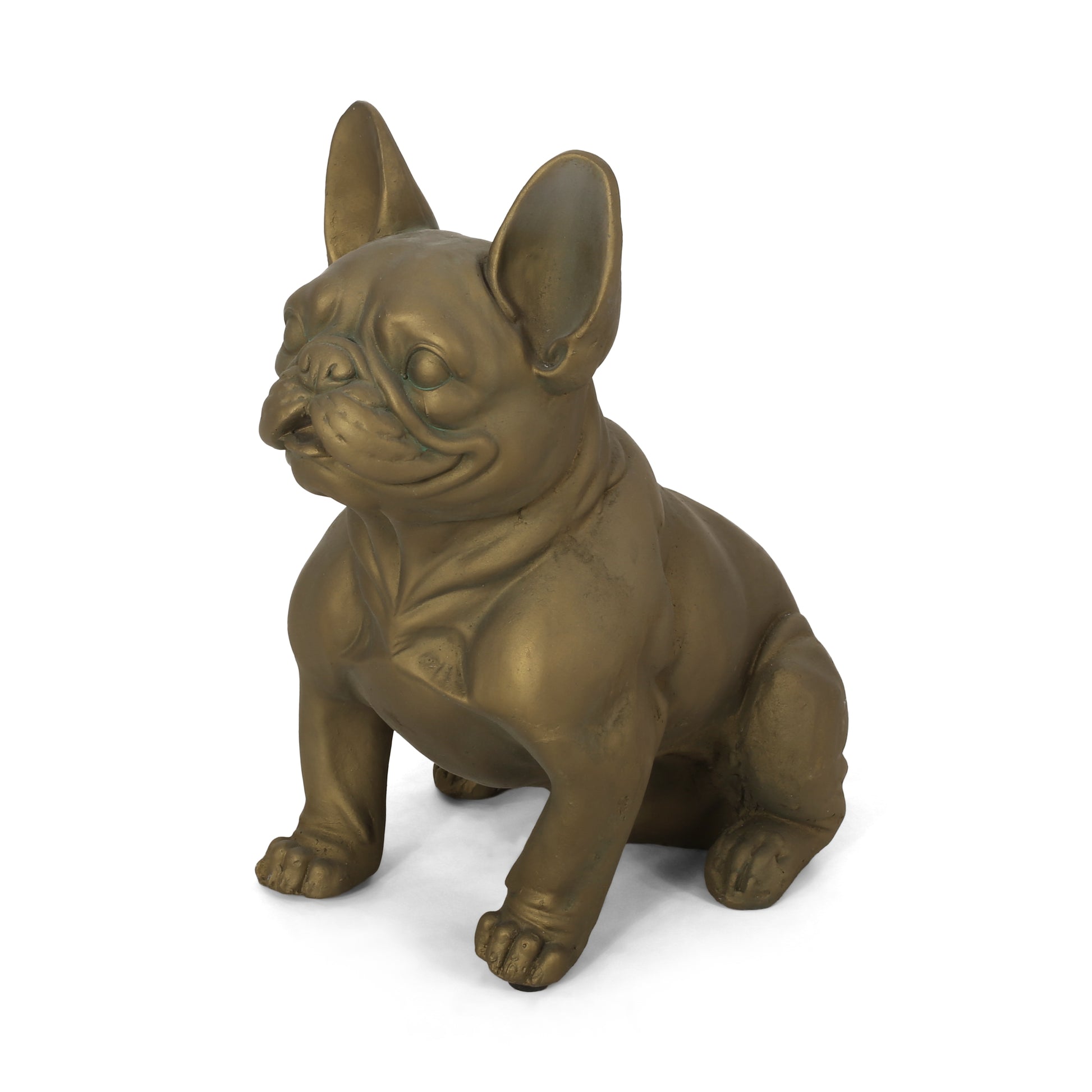 Bronze French Bulldog statue classic decorative dog sculpture for home accent