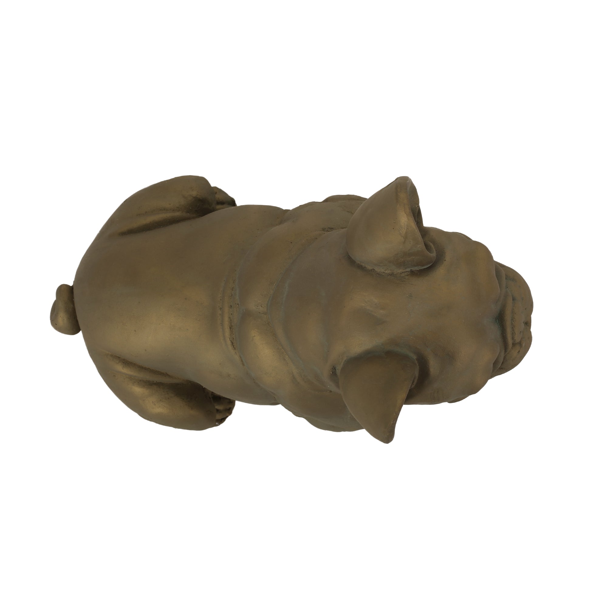 Bronze French bulldog statue perfect as a garden accent piece