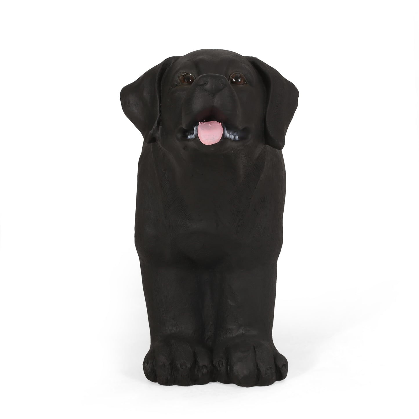 Black labrador dog statue realistic detail charming outdoor decor