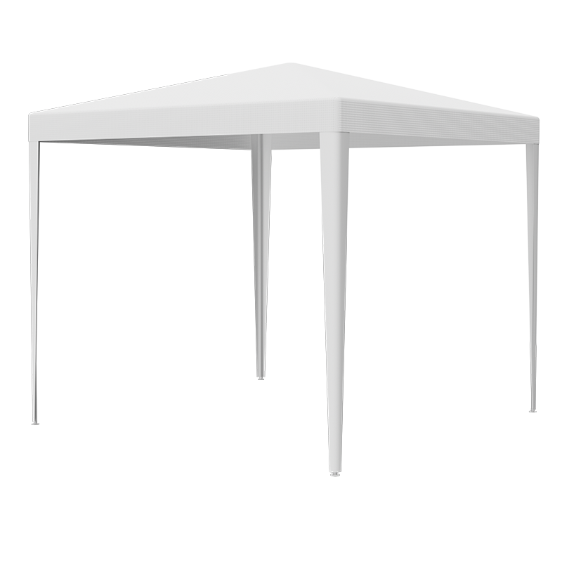 White canopy tent with four sturdy legs for outdoor events and shade