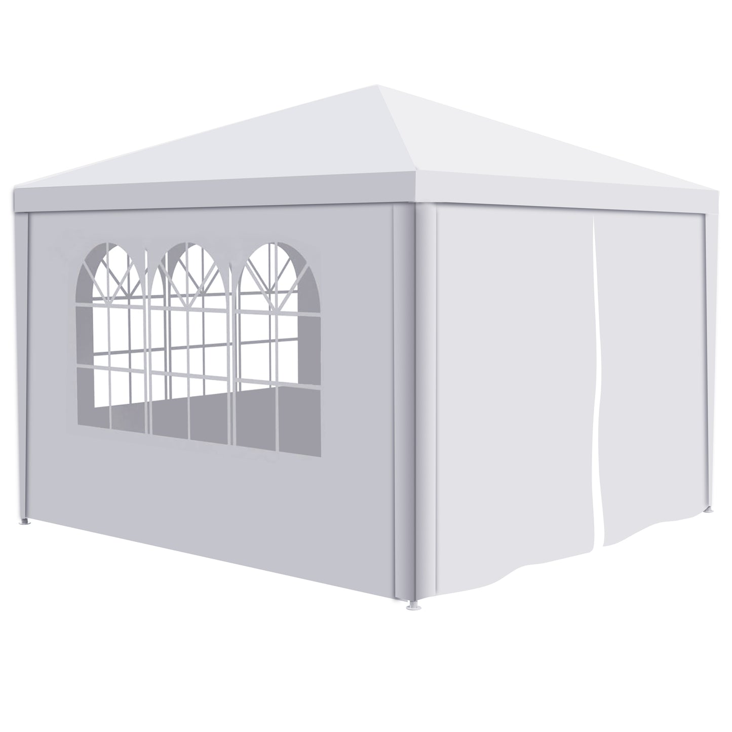 White party tent with arched windows xm size ideal for outdoor events