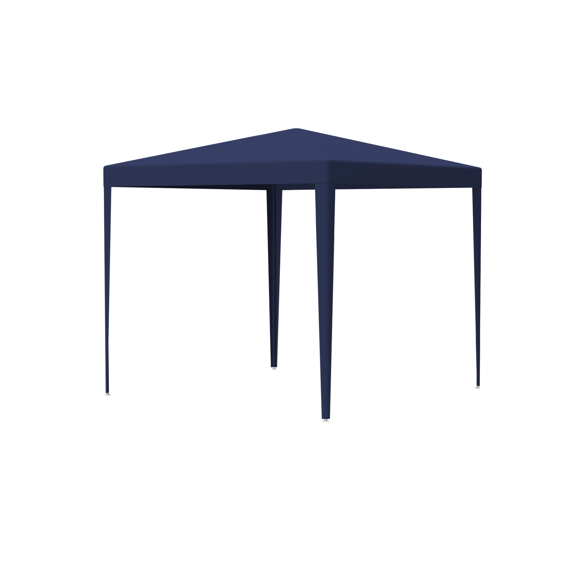 Dark blue popup canopy tent with four legs ideal for outdoor events and parties