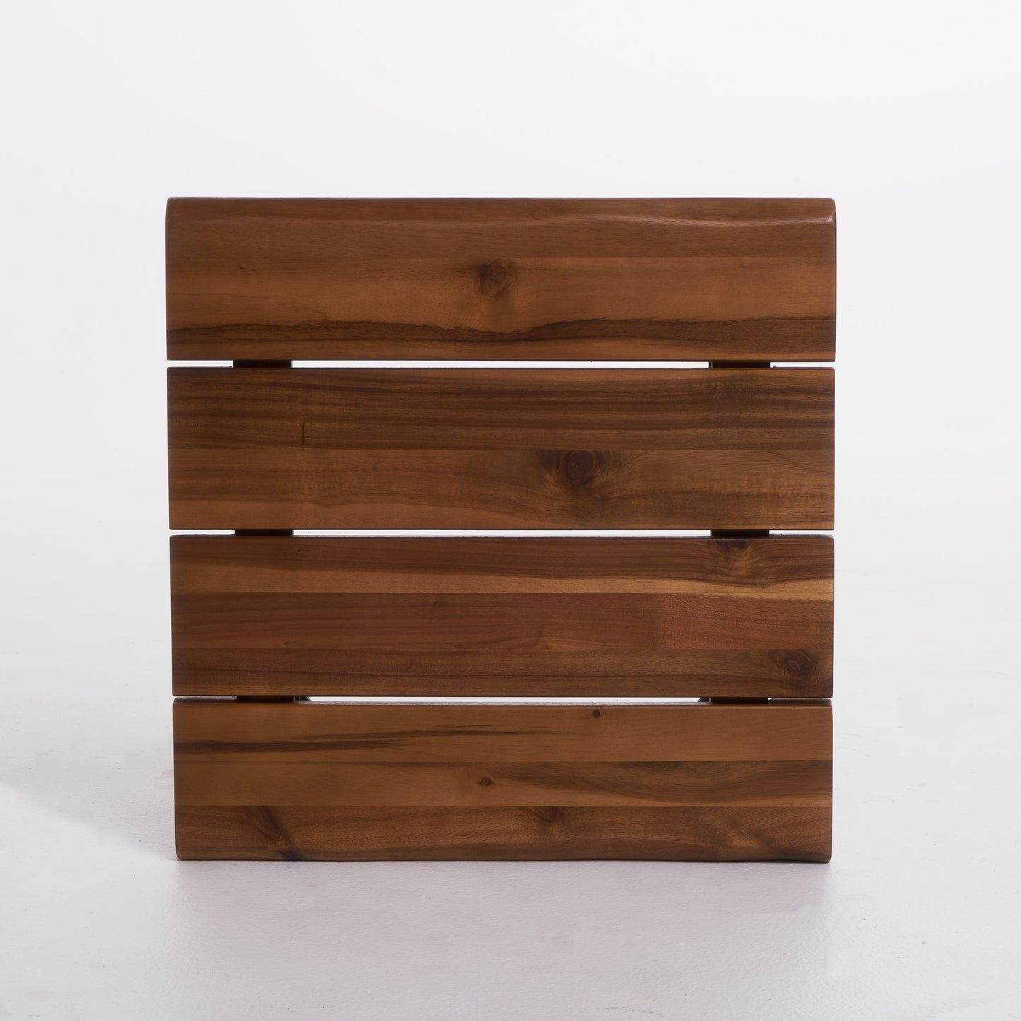 Natural wood crate with slatted sides perfect for rustic home decor