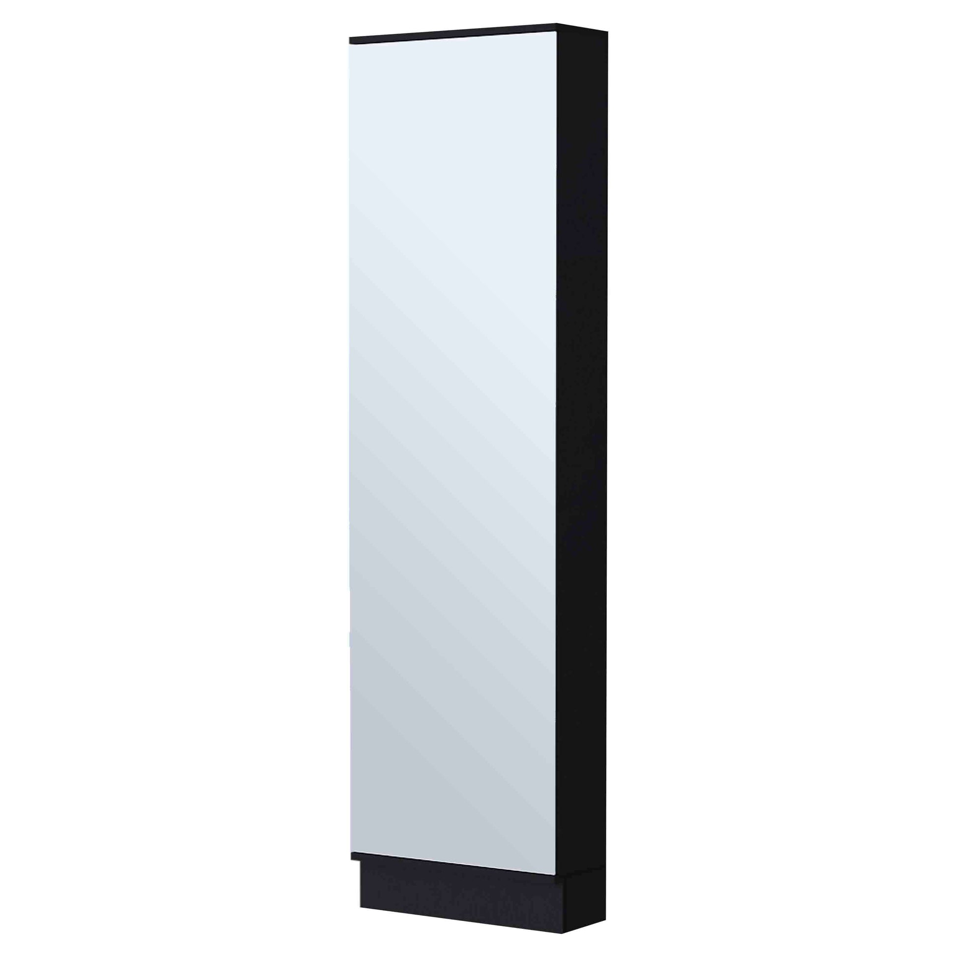 Tall black framed full length mirror with frosted glass effect perfect for bedrooms