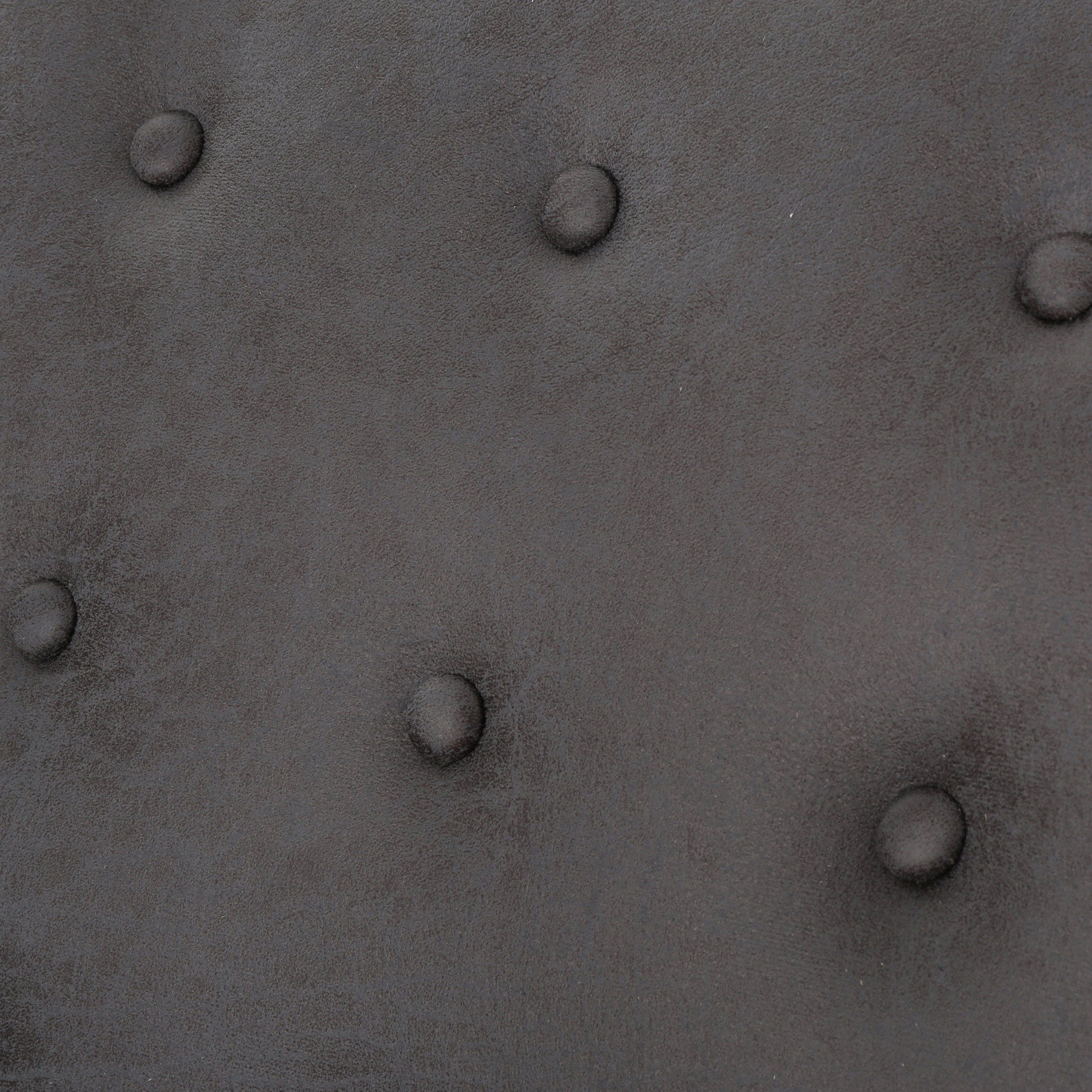 Dark grey fabric upholstery with diamond tufting for a sofa or chair