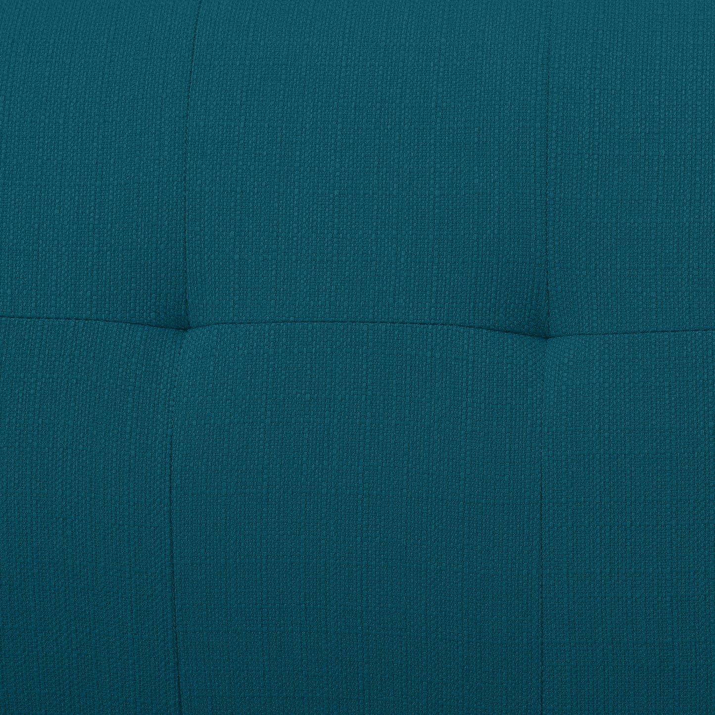 Teal textured fabric with button tufting ideal for upholstery projects