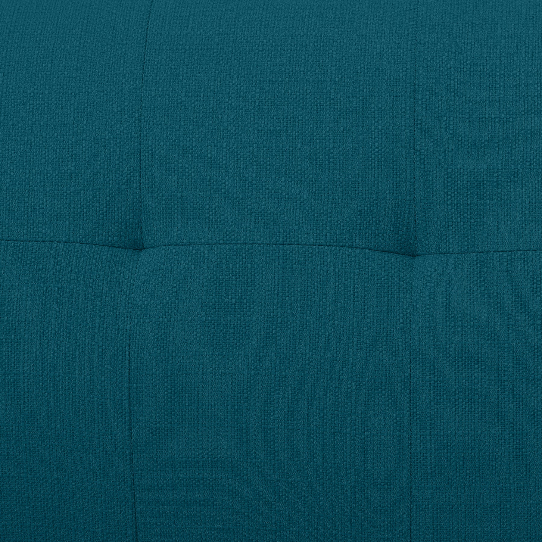 Teal textured fabric with button tufting ideal for upholstery projects